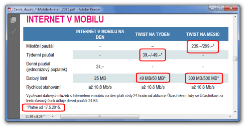 Zmny v cenku T-Mobile