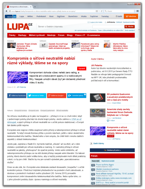 náhled článku na serveru, kde byl publikován