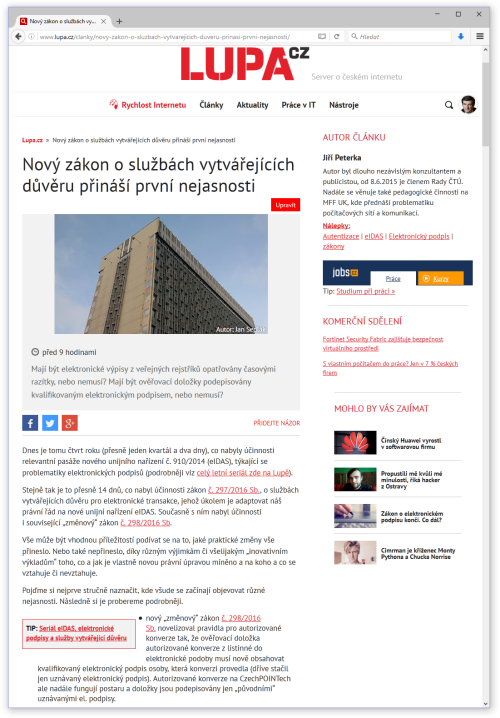 nhled lnku na serveru, kde byl publikovn