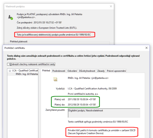 Adobe Reader sprvn rozpoznv kvalifikovan el. podpisy podle vodn prvn pravy