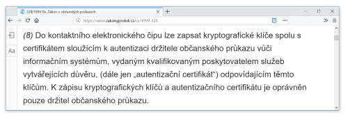 Ustanoven  3 odst. 8 zkona . 328/1999 Sb. o obanskch prkazech