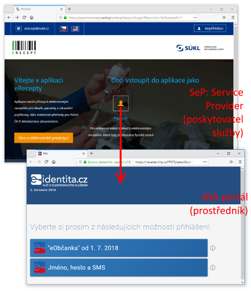 Pedstava nepmho modelu a prostednka