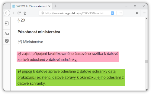 Formulace 20, kter hovo o tzv. podacm asovm raztku