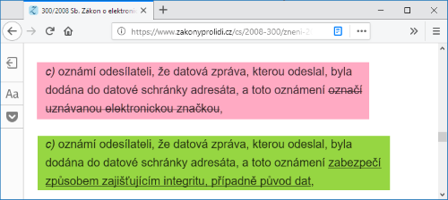 Formulace 20, kter hovo o autentizanm prvku na dodejce