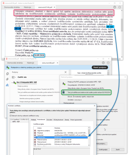 Obsah konverzn doloky dokumentu s elektronickou peet, z 29.9.2018