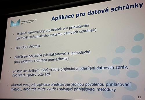 Z prezentace MV ČR na konferenci MIF 2018