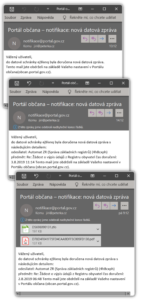 Jak vypadaj notifikace od Portlu obana?