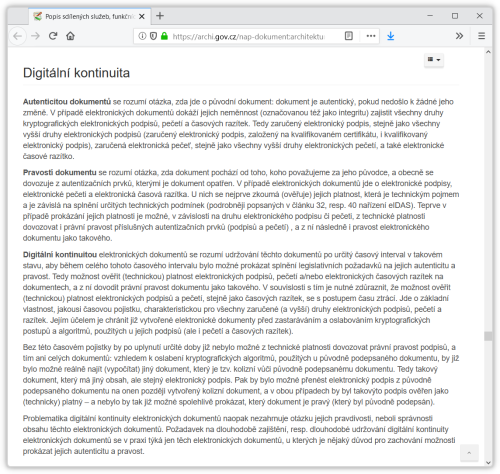 Definice digitln kontinuity na archi.gov.cz