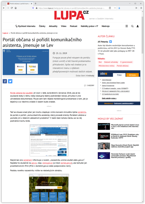 nhled lnku na serveru, kde byl publikovn