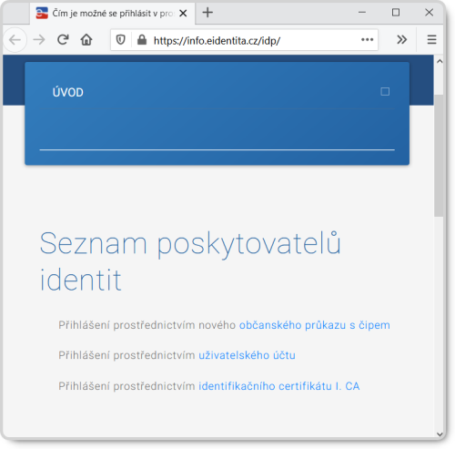 Seznam poskytovatel identitnch slueb