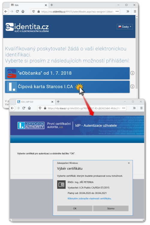 Pihlaovn pomoc karty Starcos: vbr certifiktu