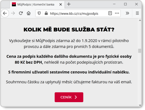 Kolik bude stt sluba MjPodpis?