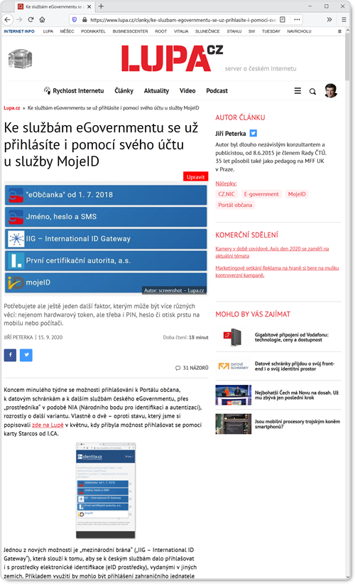 nhled lnku na serveru, kde byl publikovn