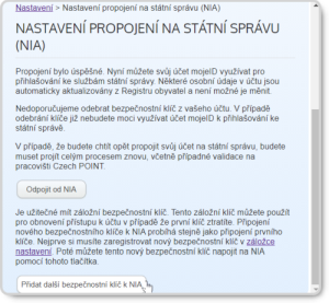 Napojen ne sttn sprvu / NIA