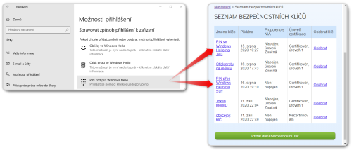 Bezpenostnm klem me bt i pihlaovn pomoc funkce Windows Hello
