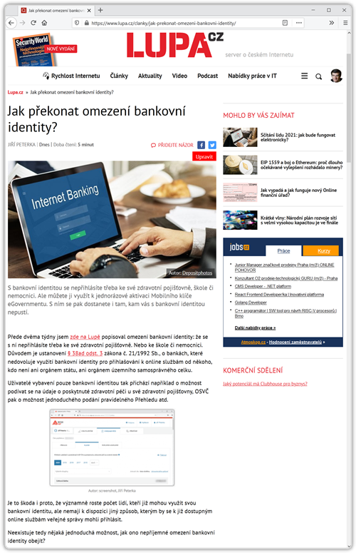 nhled lnku na serveru, kde byl publikovn